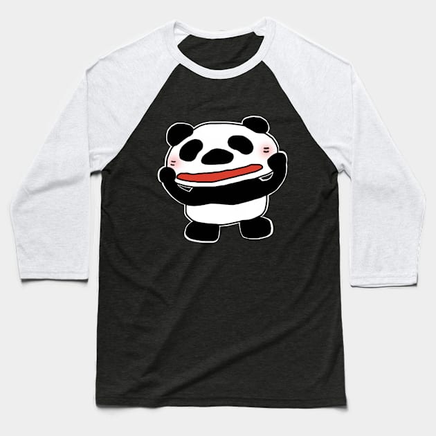 funny panda is feeling shy Baseball T-Shirt by flyinghigh5